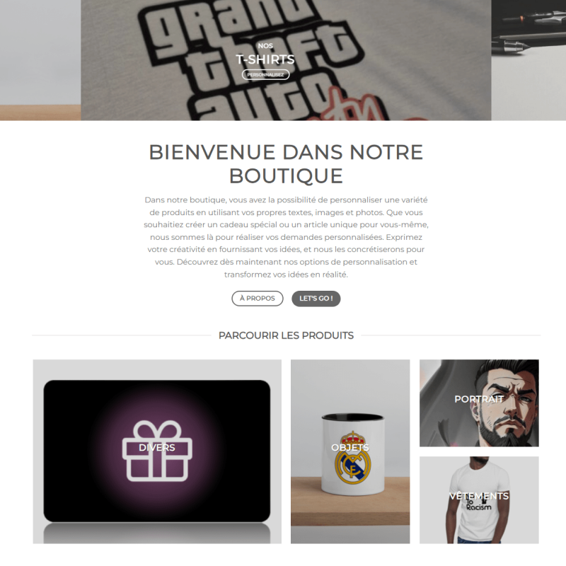 Site Web Lino Shop