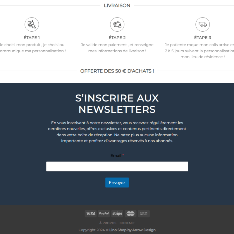 Site Web Lino Shop